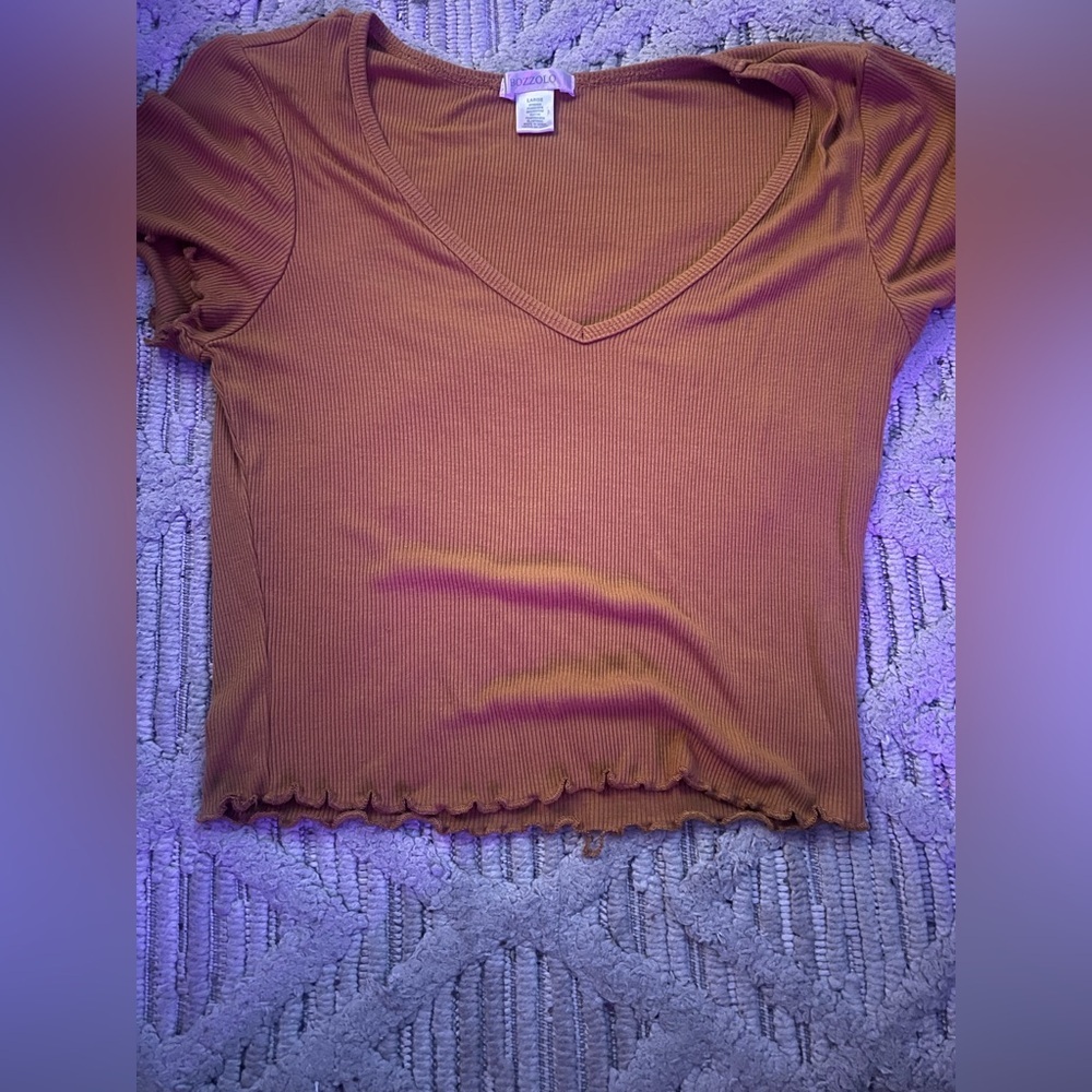 Bozzolo Terracotta Ribbed Tee